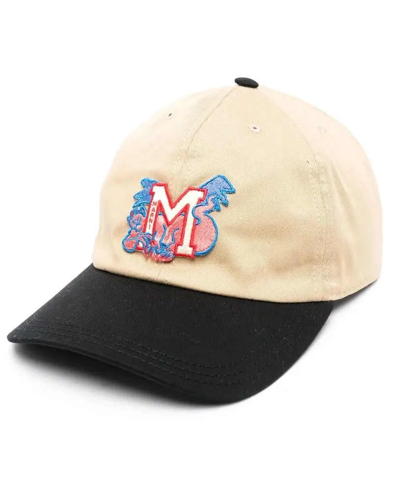 Marni Baseballkappe mit Logo-Patch - Nude Nude