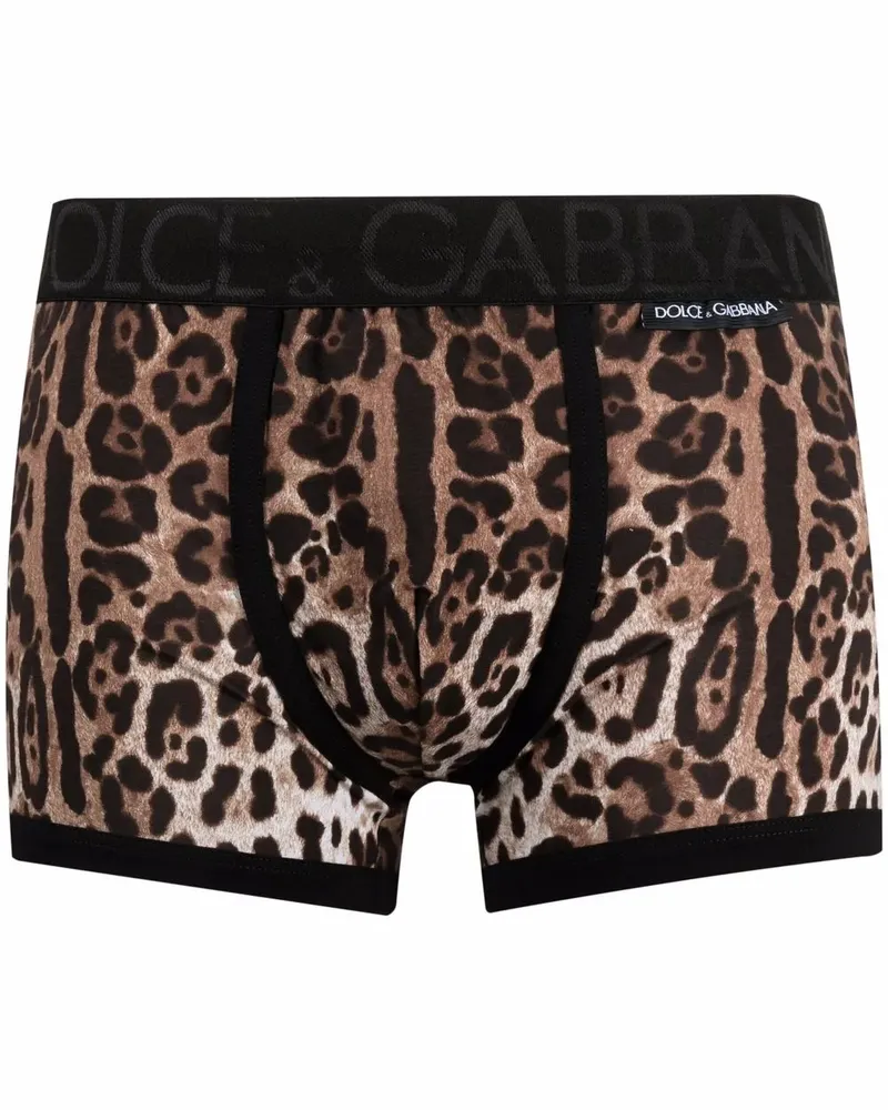 Dolce & Gabbana Boxershorts mit Leoparden-Print - Nude Nude