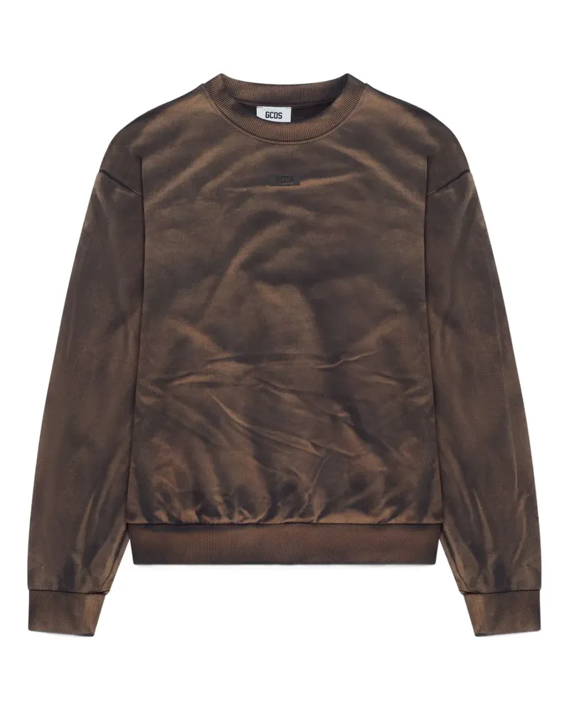 GCDS Sweatshirt mit Batikmuster - Grau Grau
