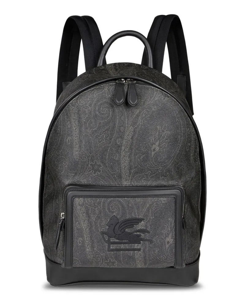 Etro Rucksack aus Paisley-Jacquard - Schwarz Schwarz
