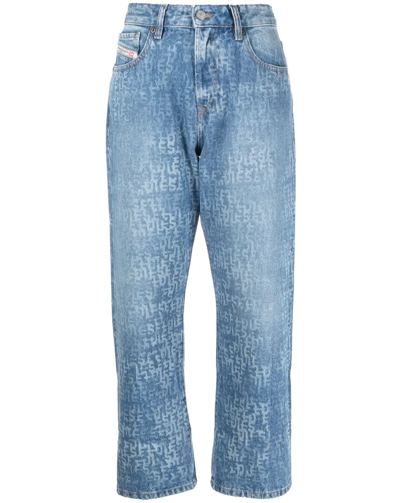 Diesel Gerade Jeans mit lockerem Schnitt - Blau Blau
