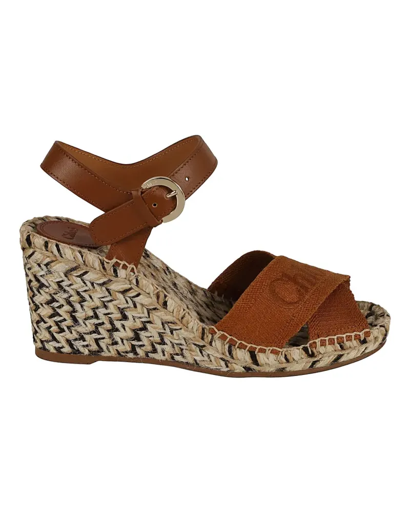 Chloé Piia crossover-strap sandals - Braun Braun