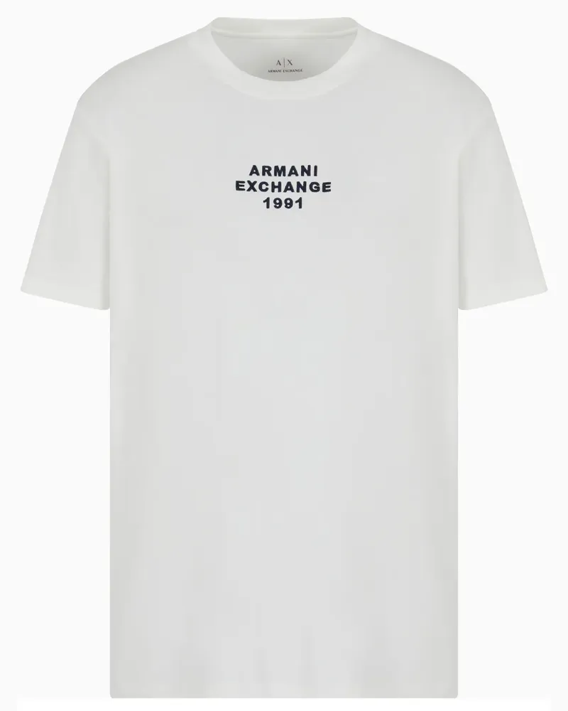 Armani Exchange T-Shirt mit Logo-Print - Weiß Weiß