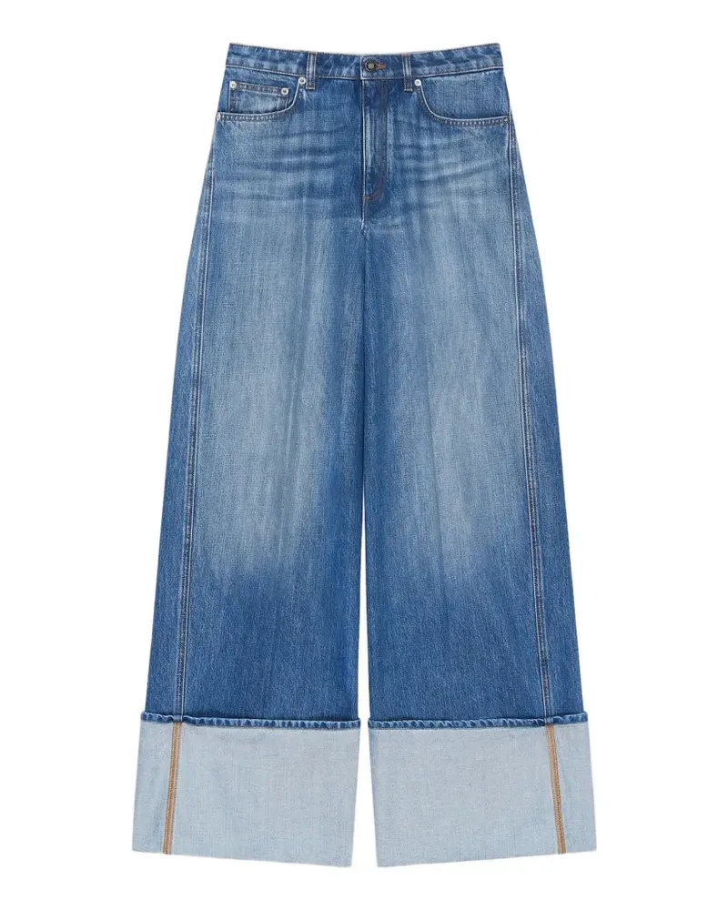 Givenchy Mittelgroße Jeans mit Umschlag - Blau Blau