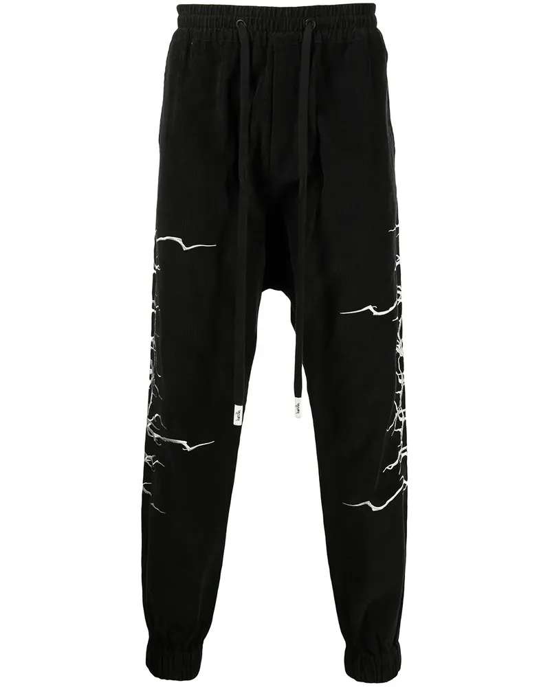 Haculla Jogginghose mit Fallen Angel-Print - Schwarz Schwarz