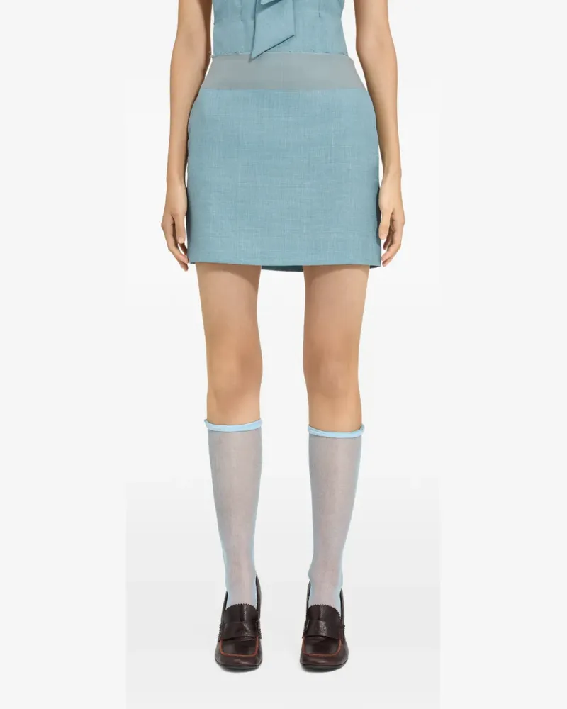 Maison Margiela Zweifarbiger Minirock - Blau Blau