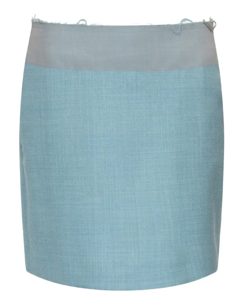 Maison Margiela two-tone wool mini skirt - Blau Blau
