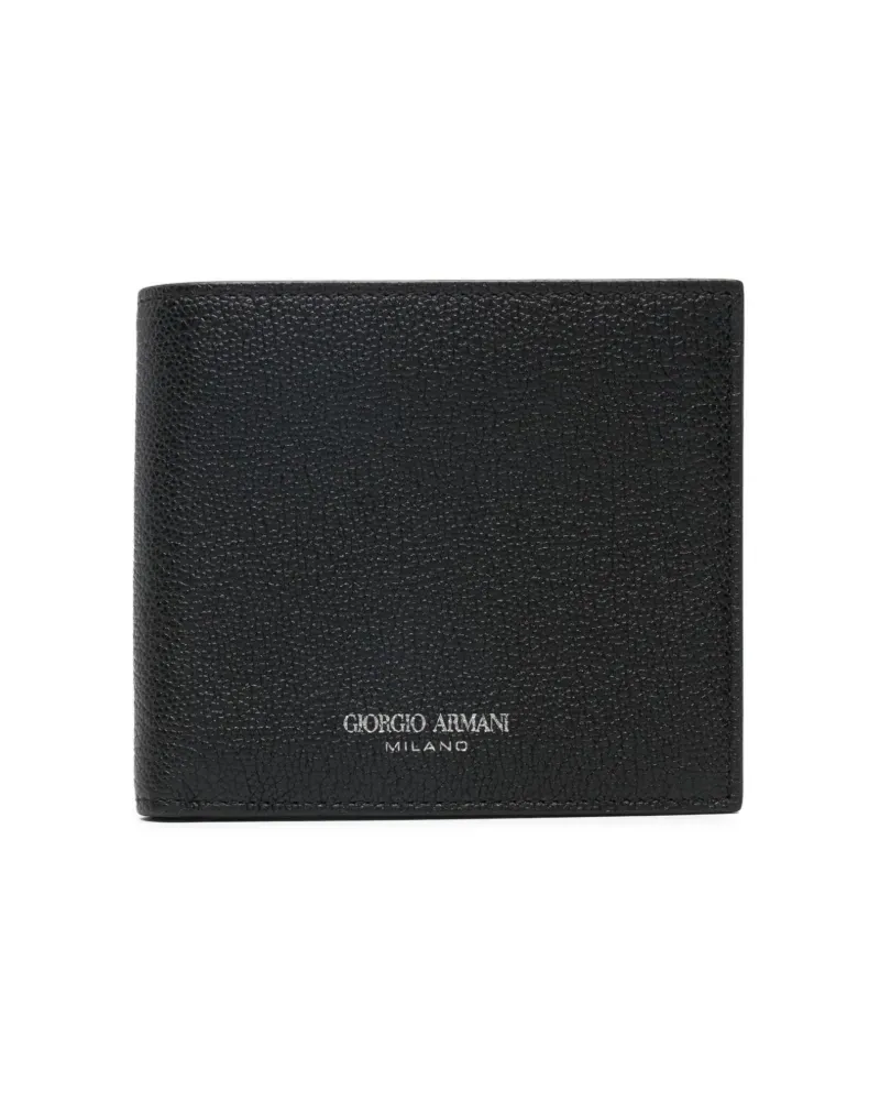 Giorgio Armani Portemonnaie mit Logo-Print - Schwarz Schwarz