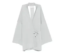 Gewickelter Kimono-Mantel - Grau
