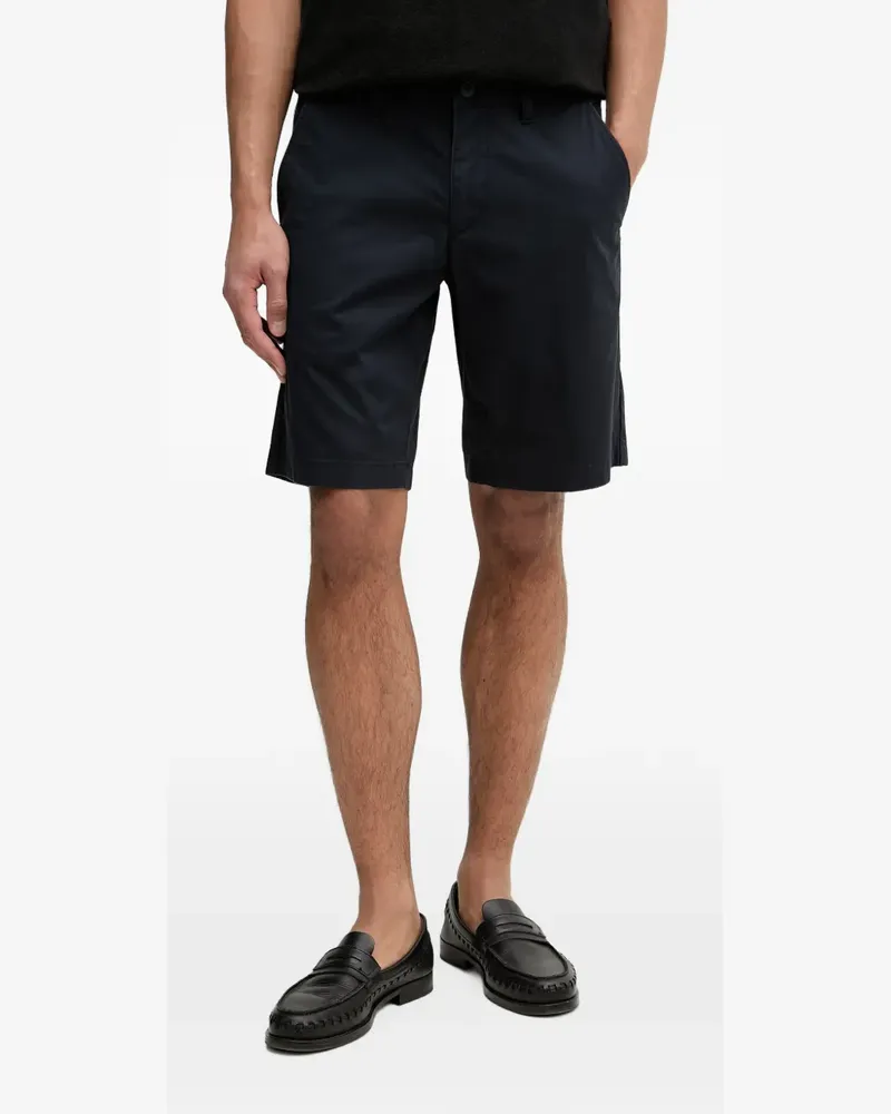 Marc O'Polo logo-embroidered chino shorts - Blau Blau