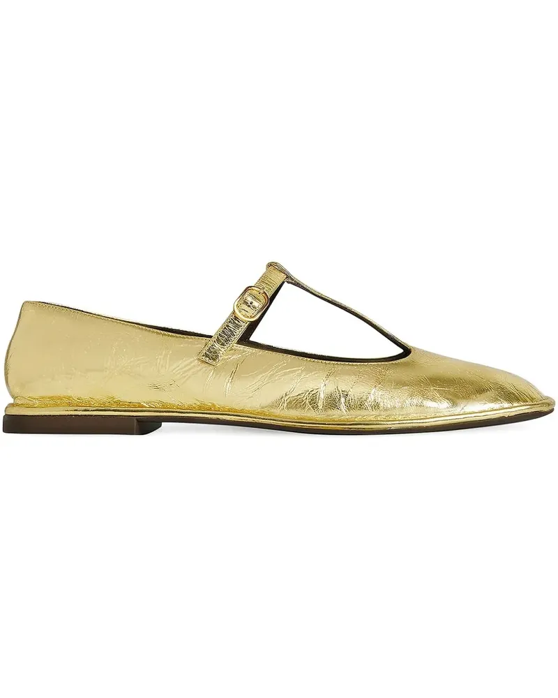 The Row Ballerinas mit T-Riemen - Gold Gold