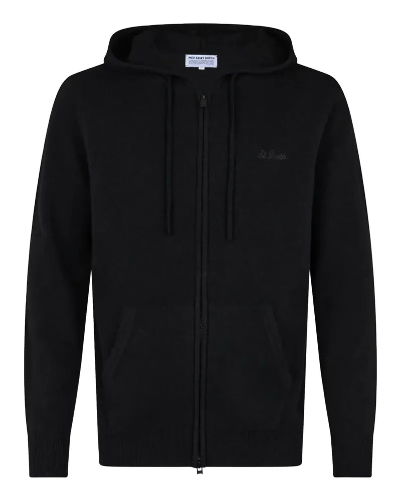 MC2 Saint Barth Kapuzenjacke mit Reißverschluss - Schwarz Schwarz