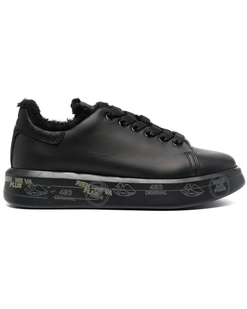 Premiata Sneakers mit Shearling-Futter - Schwarz Schwarz