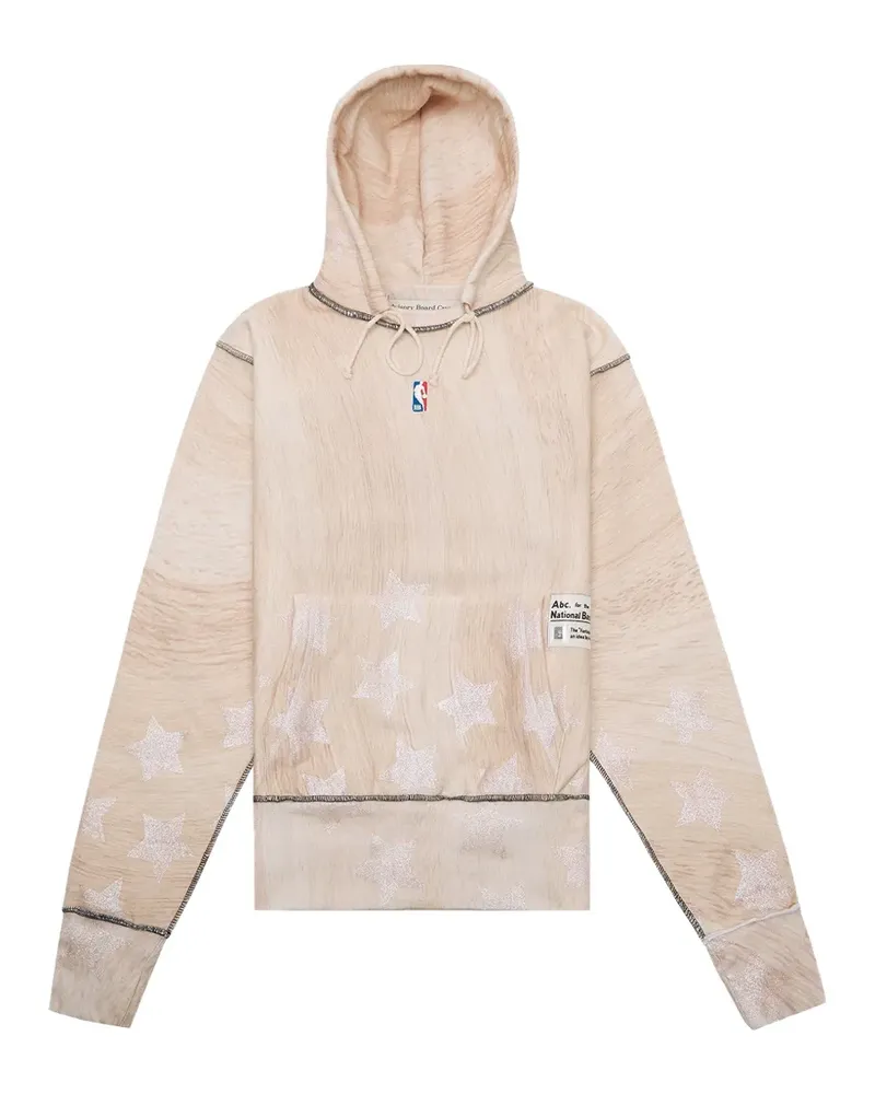 Abc. Wood Grain star-print hoodie - Nude Nude