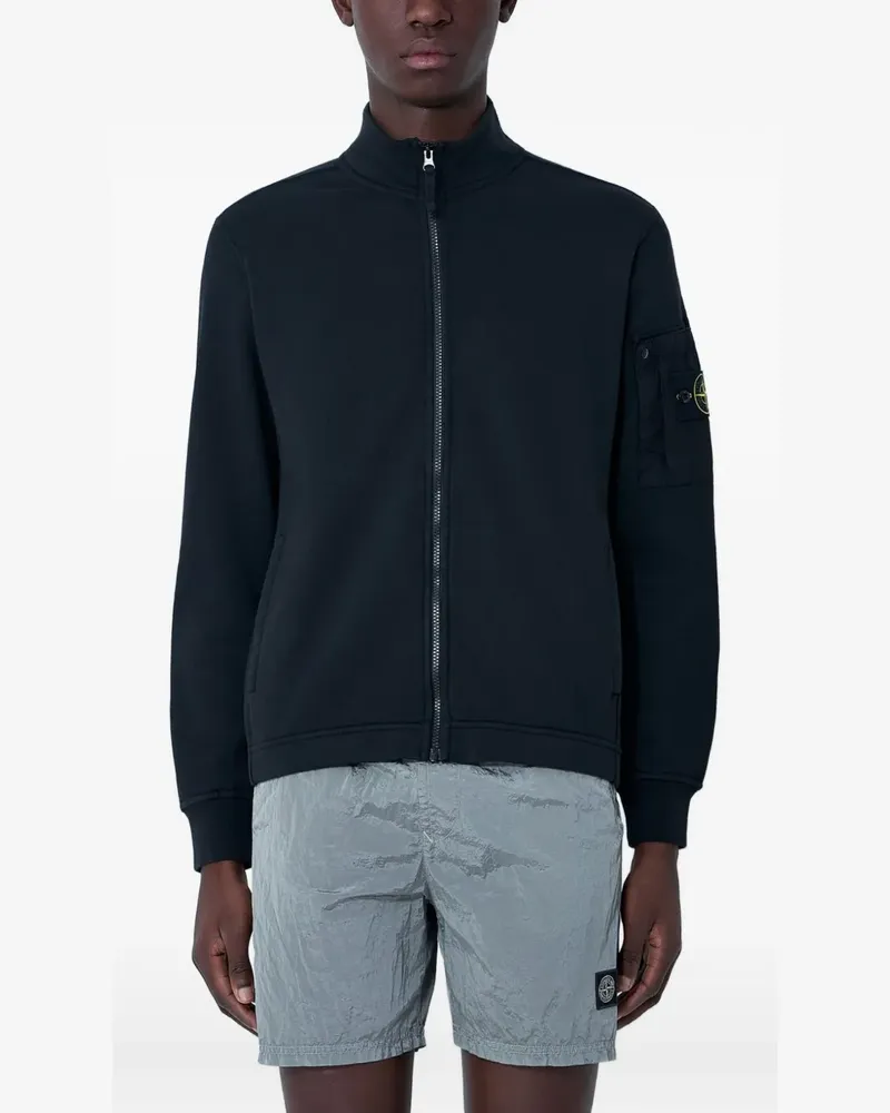 Stone Island Sweatshirt mit Reißverschlusstaschen - Schwarz Schwarz