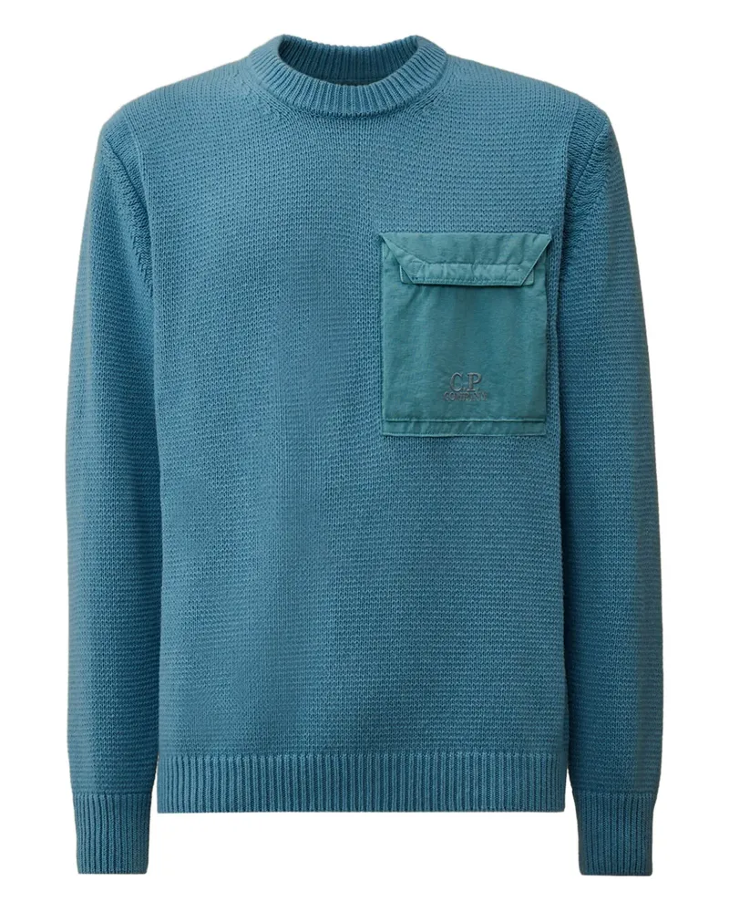 C.P. Company Pullover mit Logo-Stickerei - Blau Blau