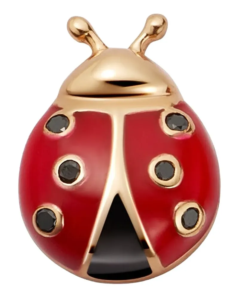 Loquet 18K rose gold ladybird charm - Rot Rot