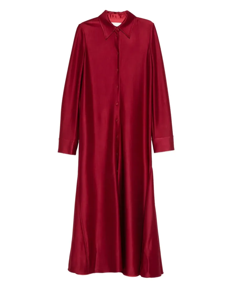 Jil Sander Hemdkleid mit Knopfleiste - Rot Rot