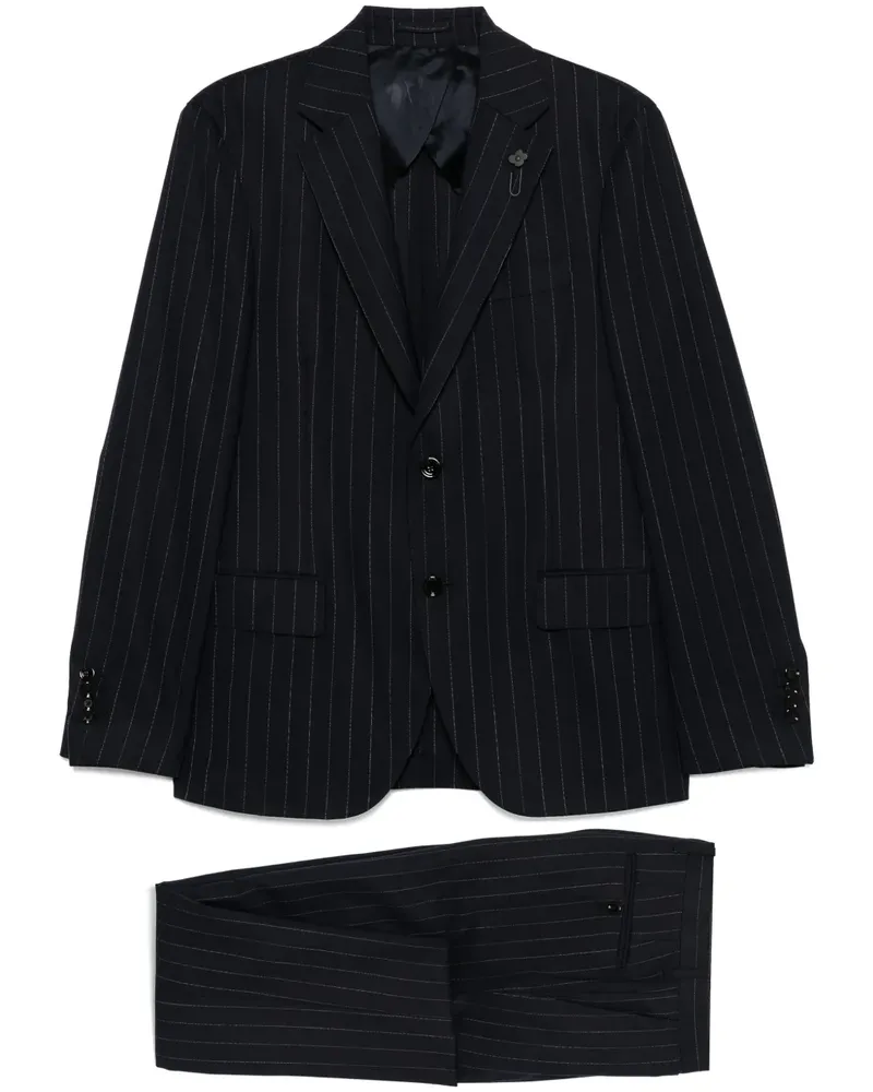 LARDINI Anzug mit Nadelstreifen - Blau Blau