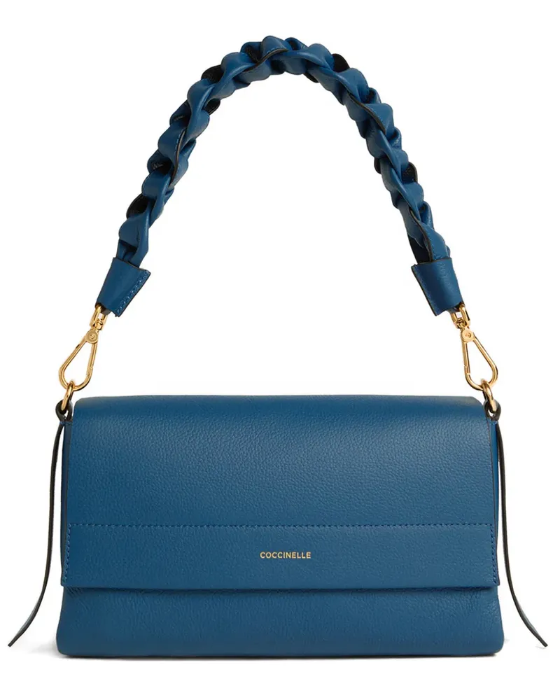 Coccinelle Kleine Boheme Schultertasche mit Flechtriemen - Blau Blau