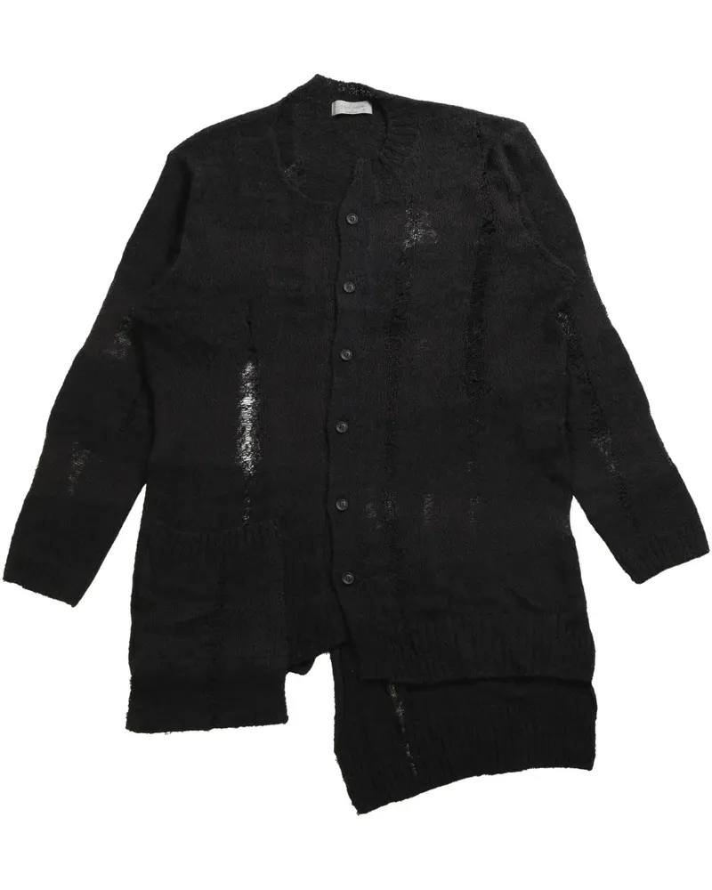 Yohji Yamamoto panelled cardigan - Schwarz Schwarz
