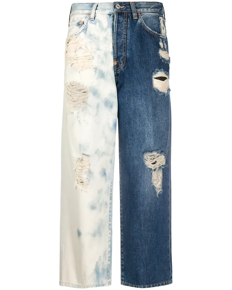 Givenchy Zweifarbige Cropped-Jeans - Blau Blau