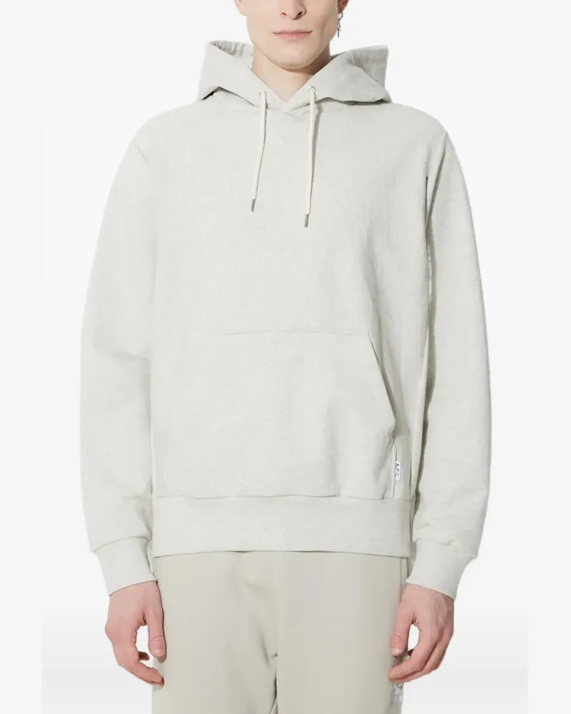 A.P.C. Hoodie mit Kordelzug-Tasche - PAA HEATHERE ECRU Paa