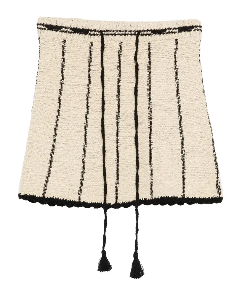 The Garment April striped mini skirt - Nude Nude
