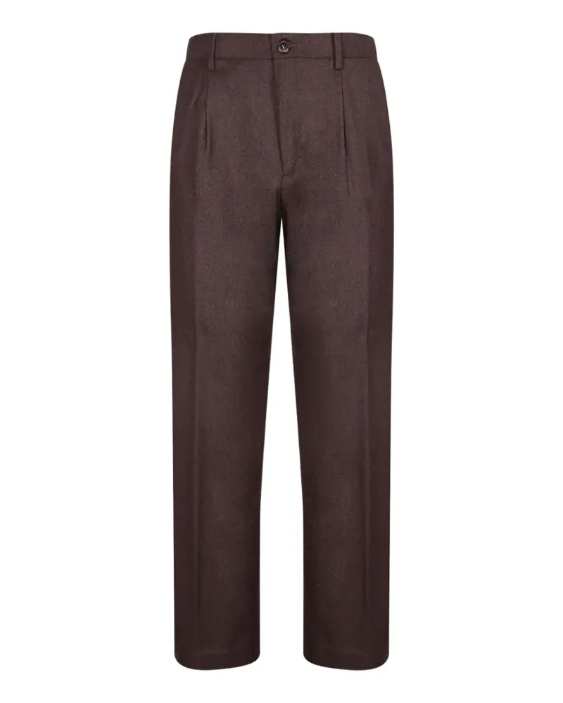 Canali pleated tailored trousers - Braun Braun