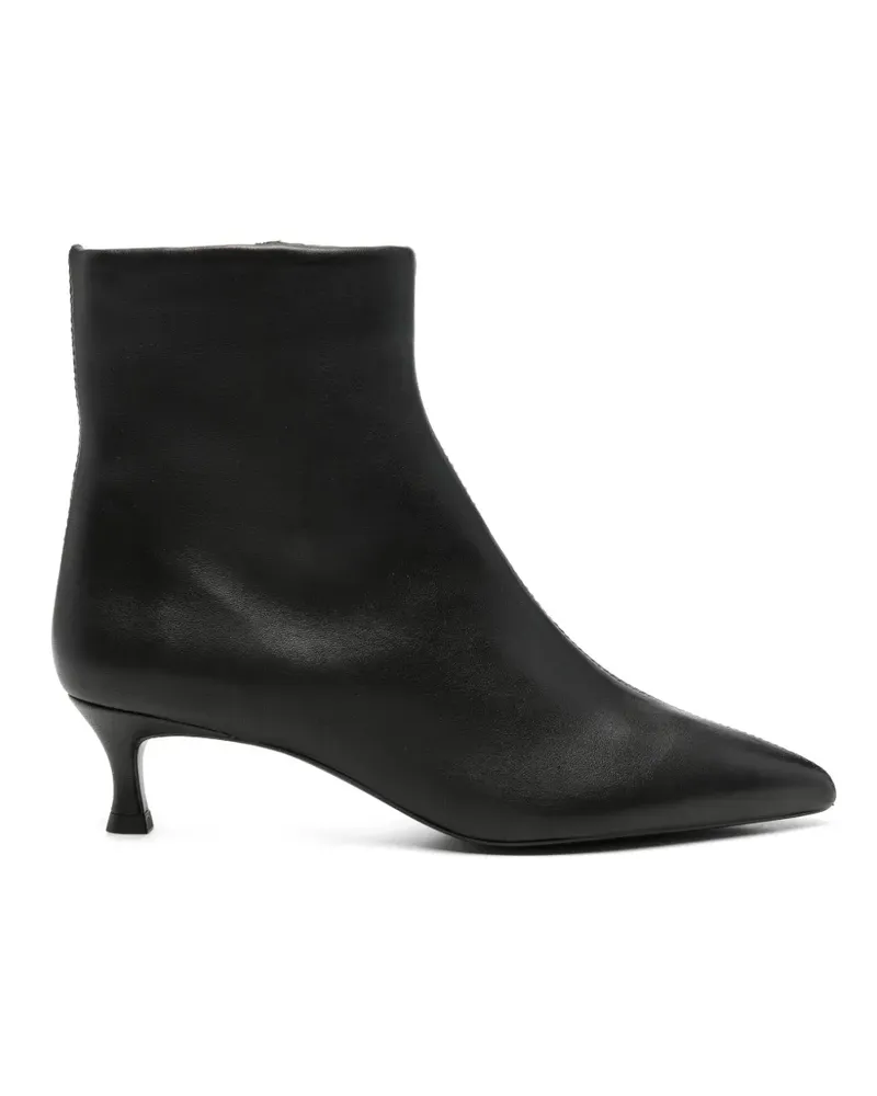 Unisa pointed-toe leather ankle boots - Schwarz Schwarz