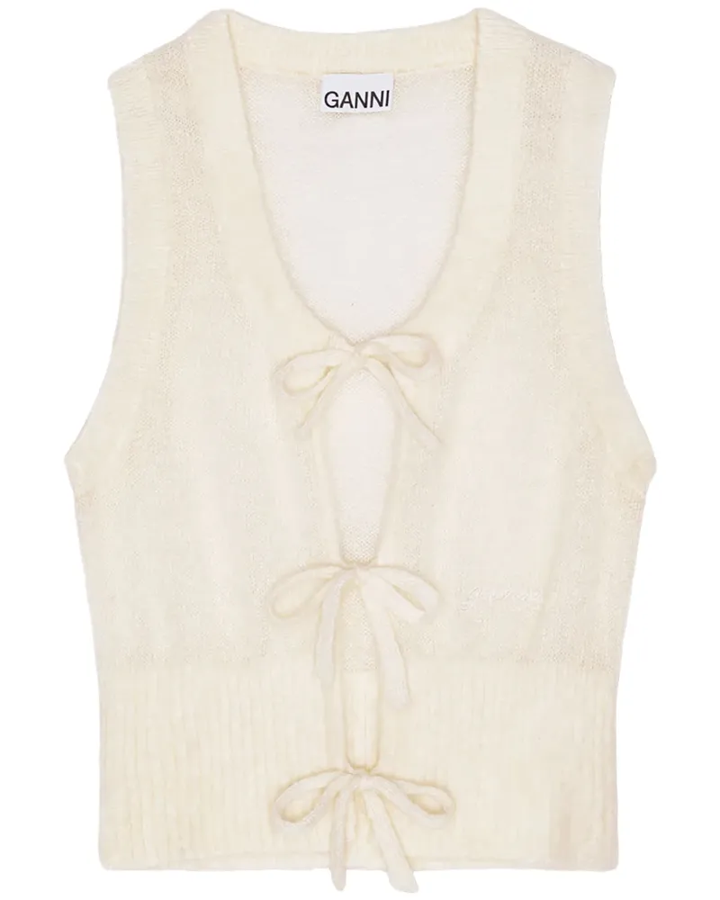 Ganni Pullunder mit Schnürung - Nude Nude