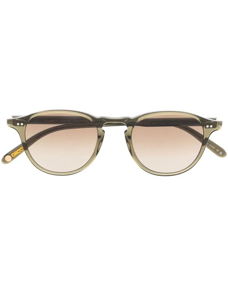 Garrett Leight Runde Hampton Sonnenbrille - Grün Grün
