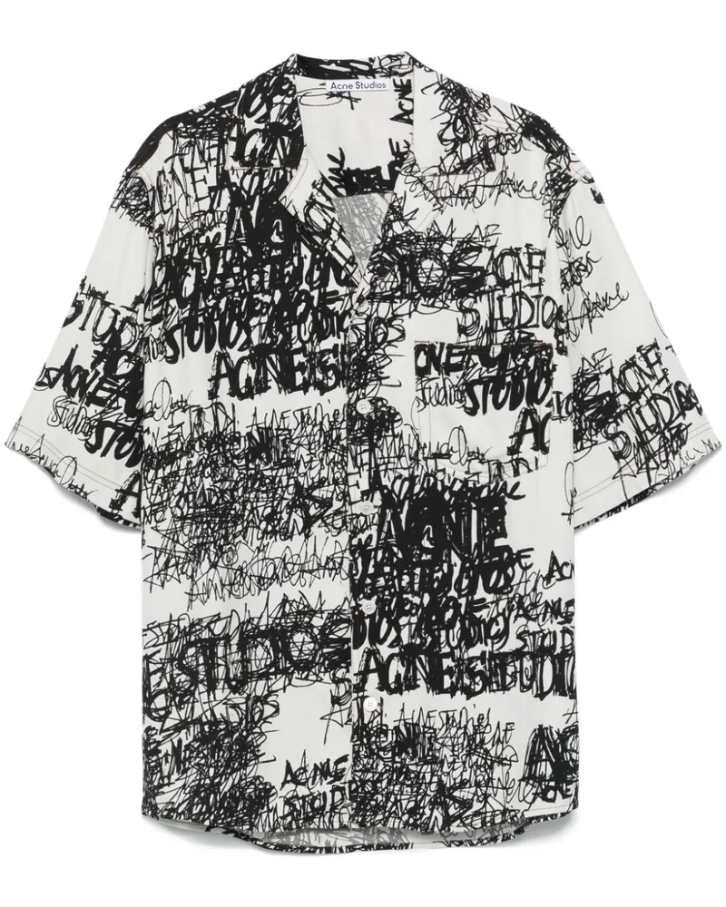 Acne Studios Hemd mit Print - Grau Grau