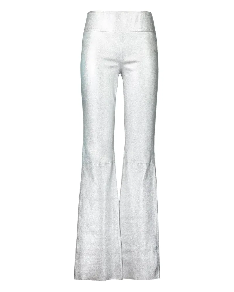 SPRWMN metallic flare trousers - Silber Silber