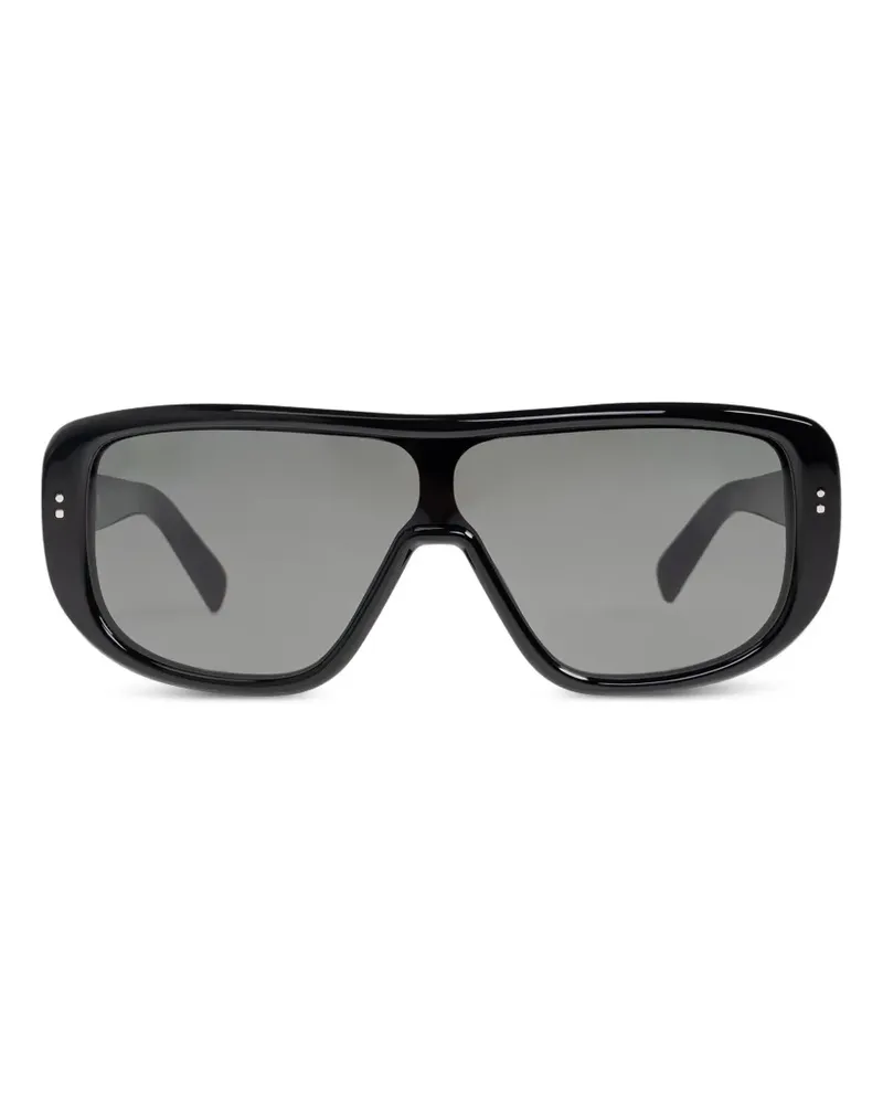 Jacquemus Sonnenbrille mit Shield-Gestell - Schwarz Schwarz