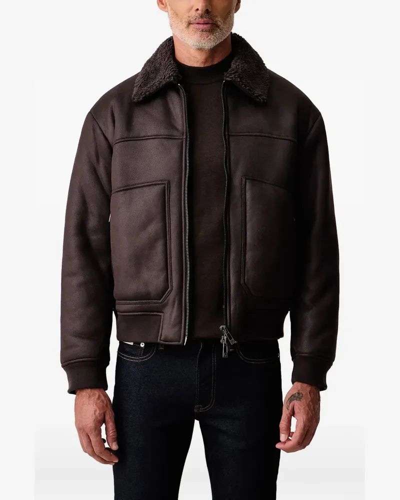 Armani Exchange Jacke mit Kragen aus Faux Shearling - Braun Braun