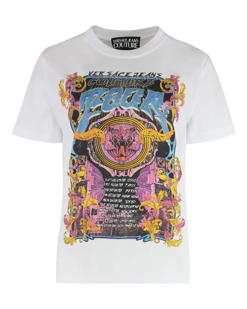Versace Jeans T-Shirt mit grafischem Print - Weiß Weiß