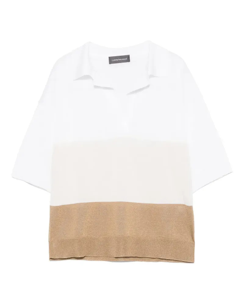 Lorena Antoniazzi Gestreiftes T-Shirt - Weiß Weiß