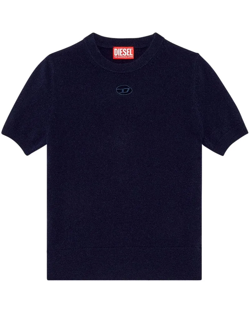 Diesel M-Arga Tanktop mit Logo-Stickerei - Schwarz Schwarz