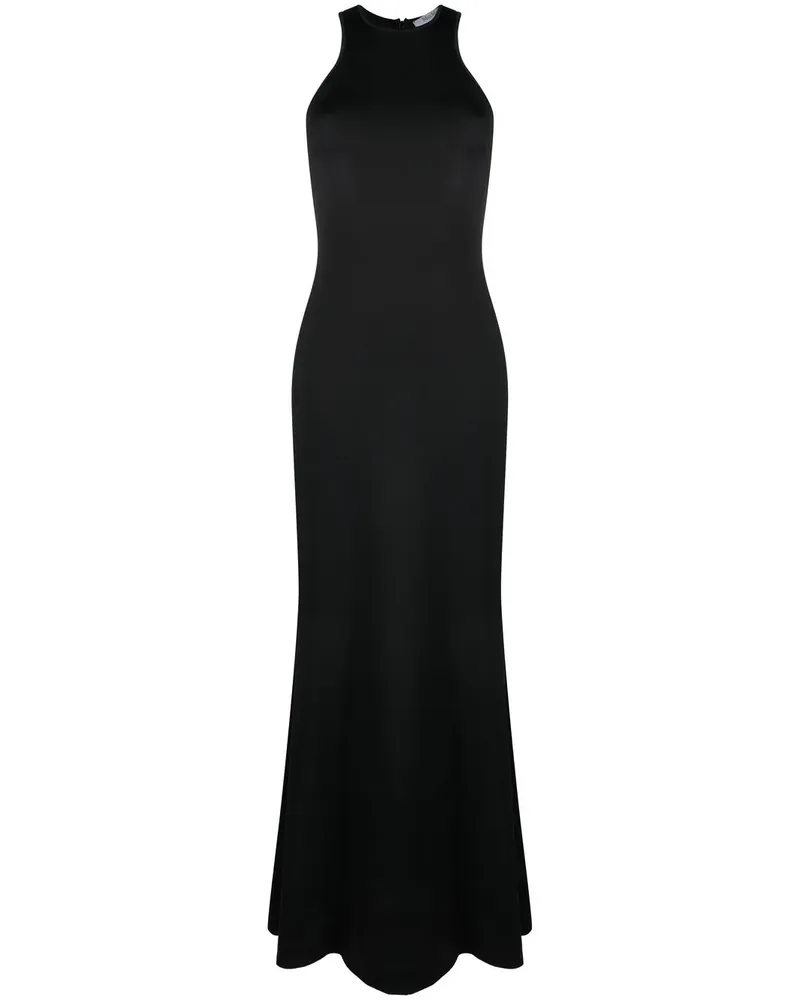 Max Mara Langes Trägerkleid - Schwarz Schwarz