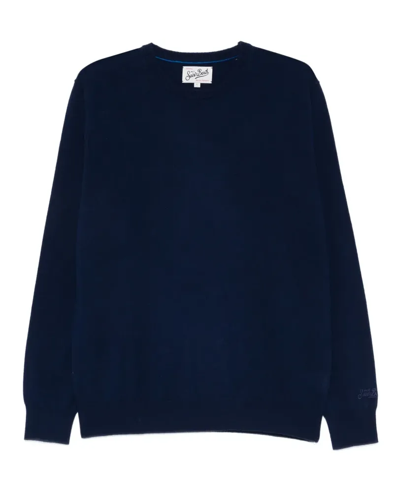 MC2 Saint Barth logo-embroidered crew-neck jumper - Blau Blau