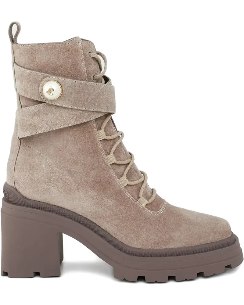 Jimmy Choo Noemi Stiefel mit eckiger Kappe 80mm - Nude Nude