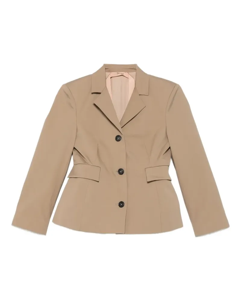 N° 21 notched-lapel button-up jacket - Nude Nude