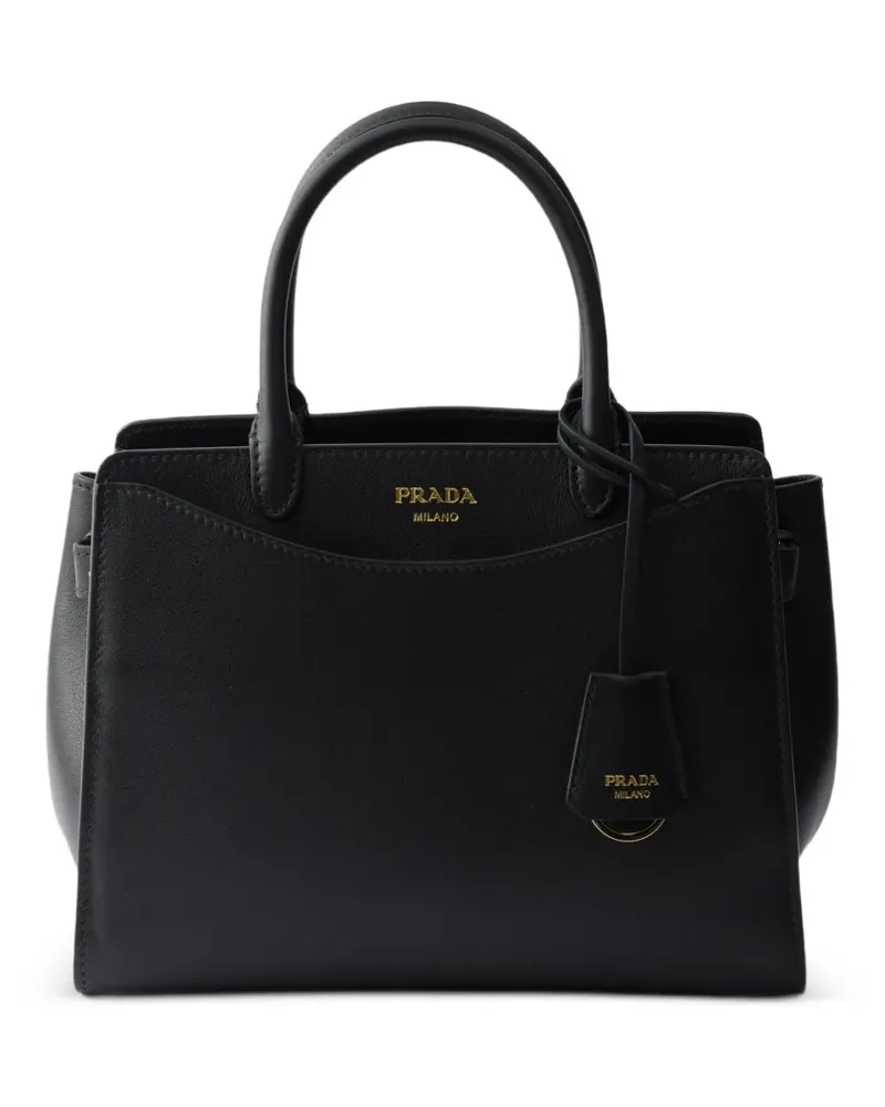 Prada Prelude medium leather handbag - Schwarz Schwarz