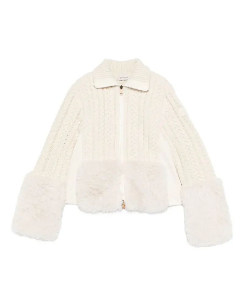 Moncler Cardigan mit Reißverschluss - Nude Nude