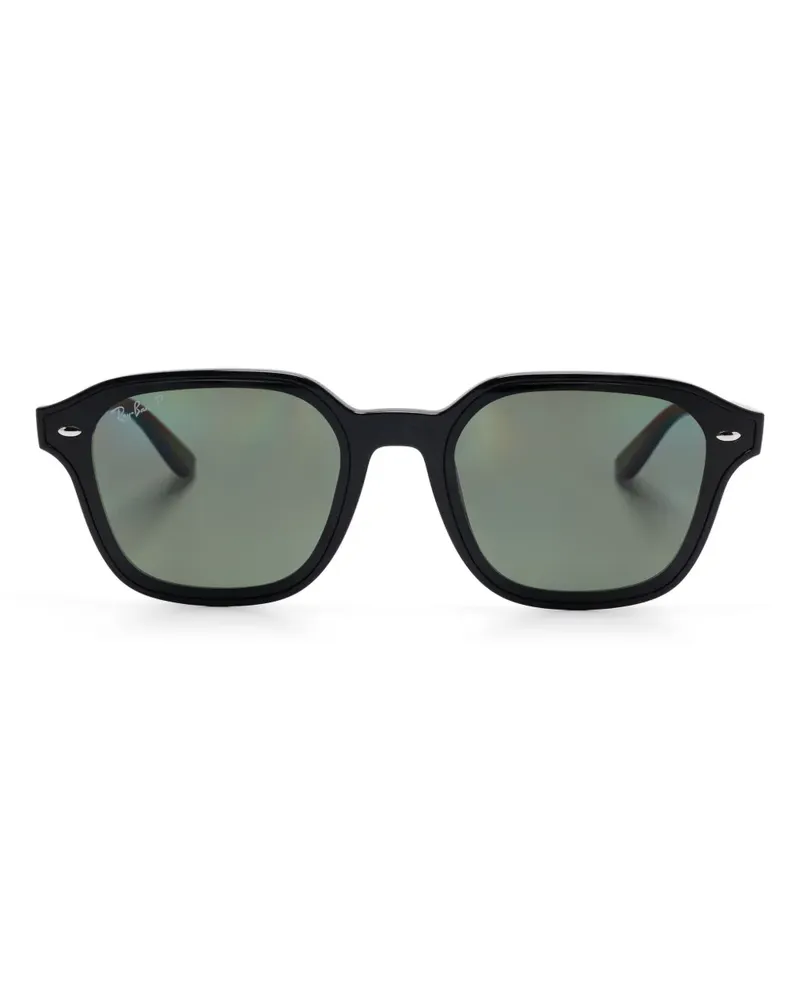Ray Ban Sonnenbrille mit eckigem Gestell - Schwarz Schwarz