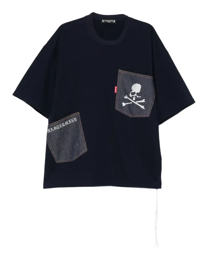 Mastermind Japan logo-appliqué T-shirt - Blau Blau