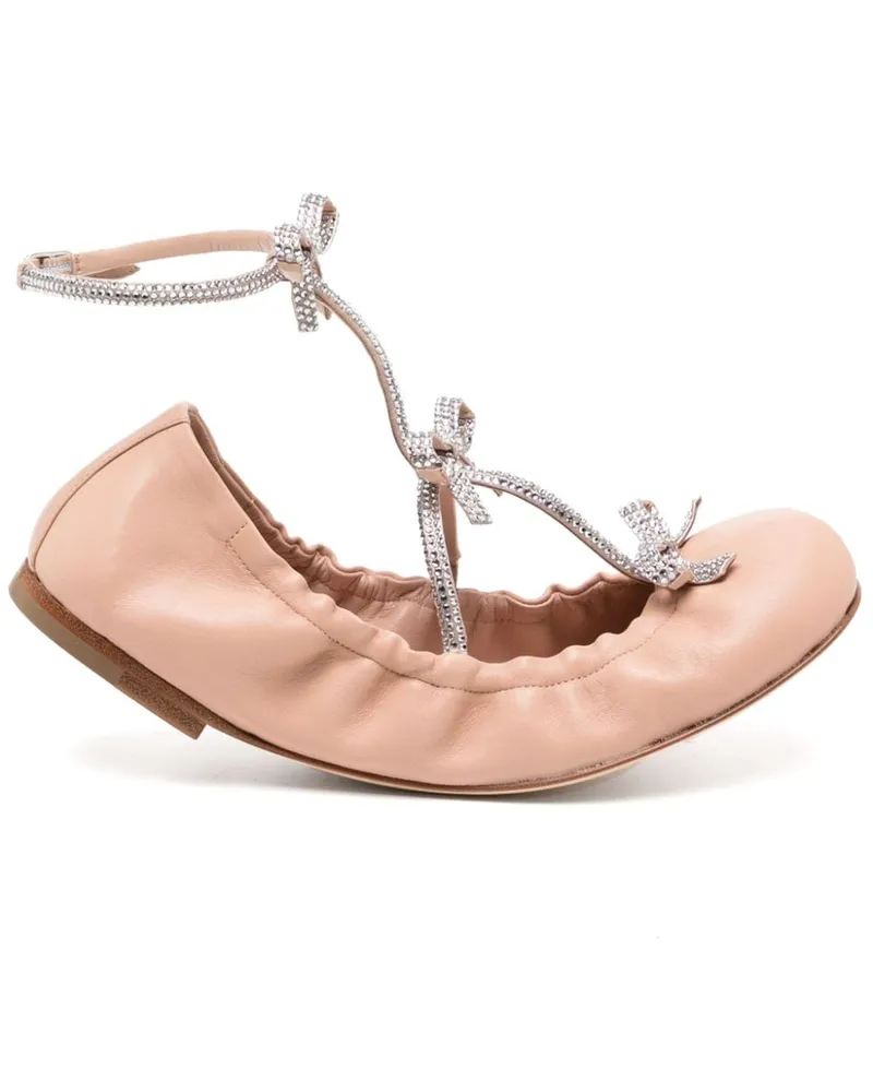 René Caovilla Caterina Ballerinas - Rosa Rosa