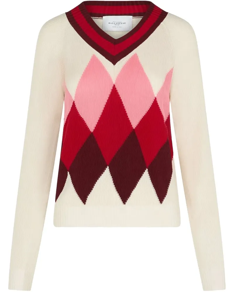 Ballantyne Klassischer Pullover - Weiß Weiß
