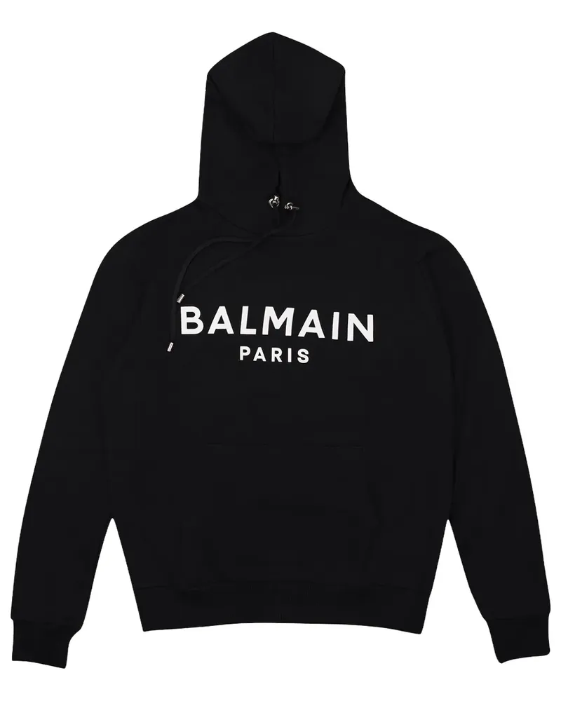 Balmain Hoodie mit Print - Schwarz Schwarz